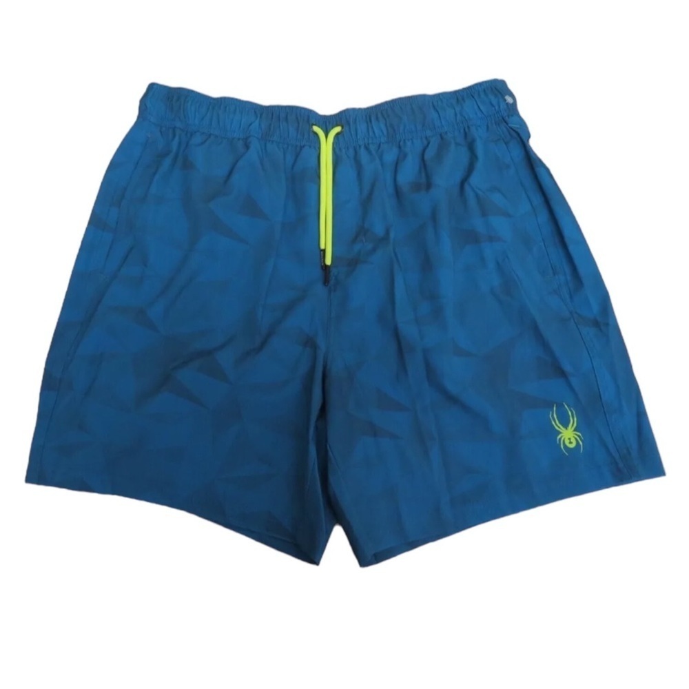SPYDER Swim Trunks in Blue Tristar Size Large - Picture 2 of 5